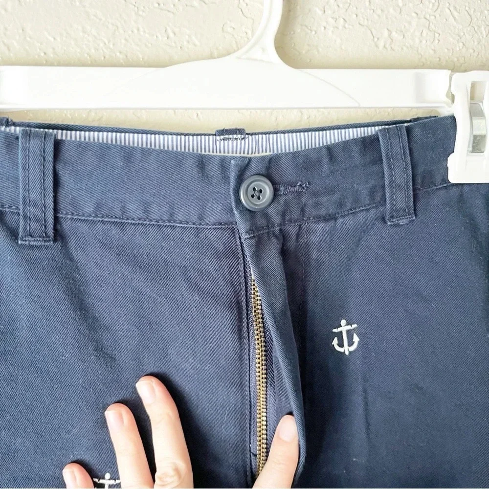 J. Crew Men's‎ Shorts 36 Navy Blue Embroidered Anchor Nautical Sailing Preppy